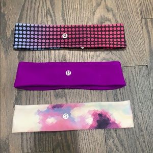 Set of 3 Purple Lululemon Headbands